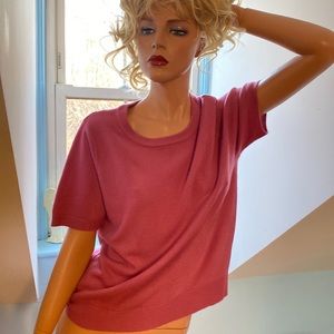 Cap Sleeved Sweater by Blair Pretty Shrimp Color Think Spring Size M/S